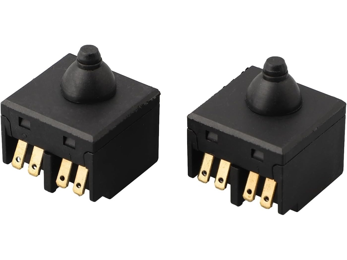 Conjunto de 2 botões de pressão para rebolo angular de 100 mm, com construção robusta em plástico e metal.