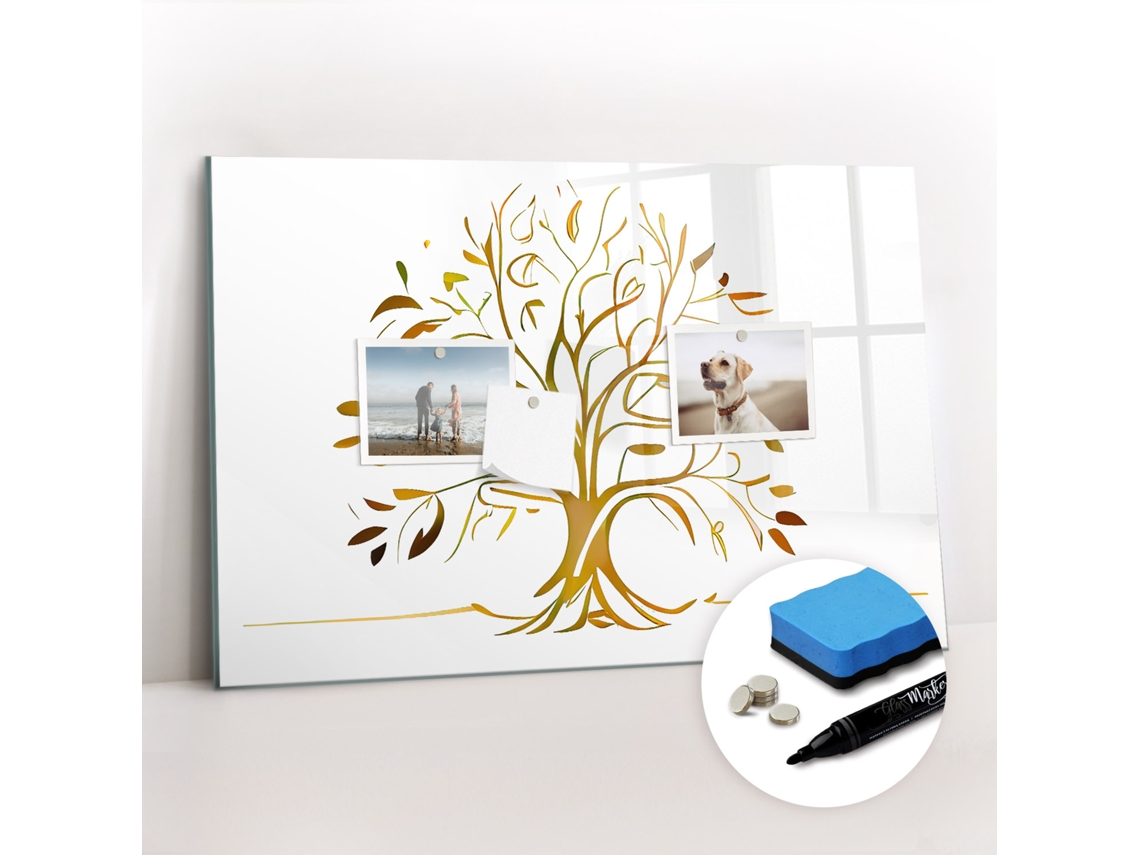 Quadro Magnético De Parede Árvore Dourada Para O Quarto Das Crianças Espelharte (60x40 Cm)