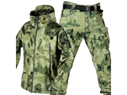 Jaqueta E Calça De Camuflagem Masculina Impermeável Anti-vento Inverno Tática Militar Ruínas M