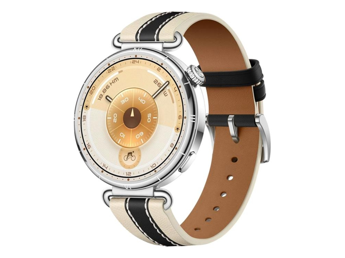 Bracelete para Huawei Watch Gt 6 XIAOMOYU em Couro Costura Bicolor com Fivela Prateada (18mm)
