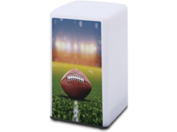 Luminária De Mesa A Bateria Com Desenho Uma Bola Futebol Americano Na Grama, Ideal Para Leitura Em Escritórios E Quartos