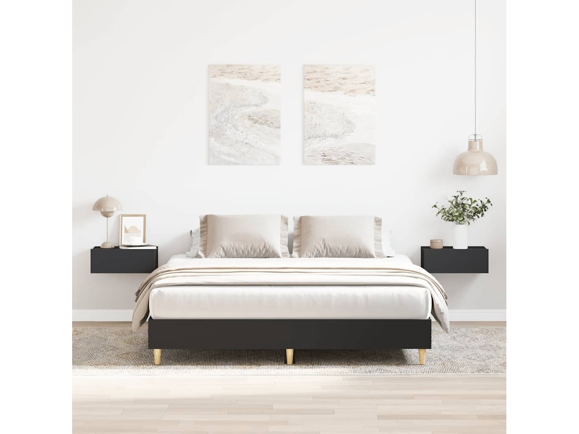 Vidaxl Estrutura De Cama Sem Colchão 140x200 Cm Preto