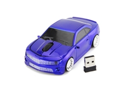 Rato YIZHOOD Forma de carro Computador Sem Fio Mini Carro de Corrida Usb 3d 1600 DPI Óptico Bonito Crianças Presente Para PC Laptop azul