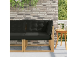 Vidaxl Sofá De Canto Outdoor Madeira Sólida De Acácia Branco