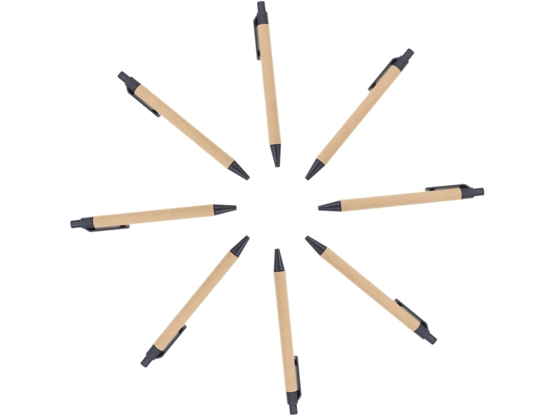 Conjunto De 8 Canetas Esferográficas Retráteis Instrumentos Escrita