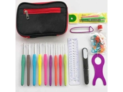 N105 Conjunto De 9 Agulhas De Crochê Ergonômicas E Acessórios Slwomoose