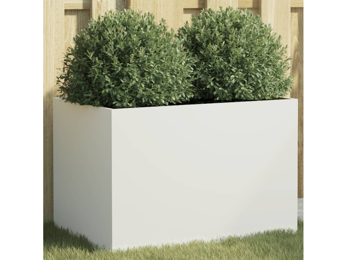 Vaso/floreira 62x40x39 Cm Aã§o Branco Dkd Home Decor