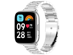 Bracelete para Redmi Watch 3 Lite / 3 Liga de Titânio Fivela Plana Três Esferas Prata XIAOMOYU