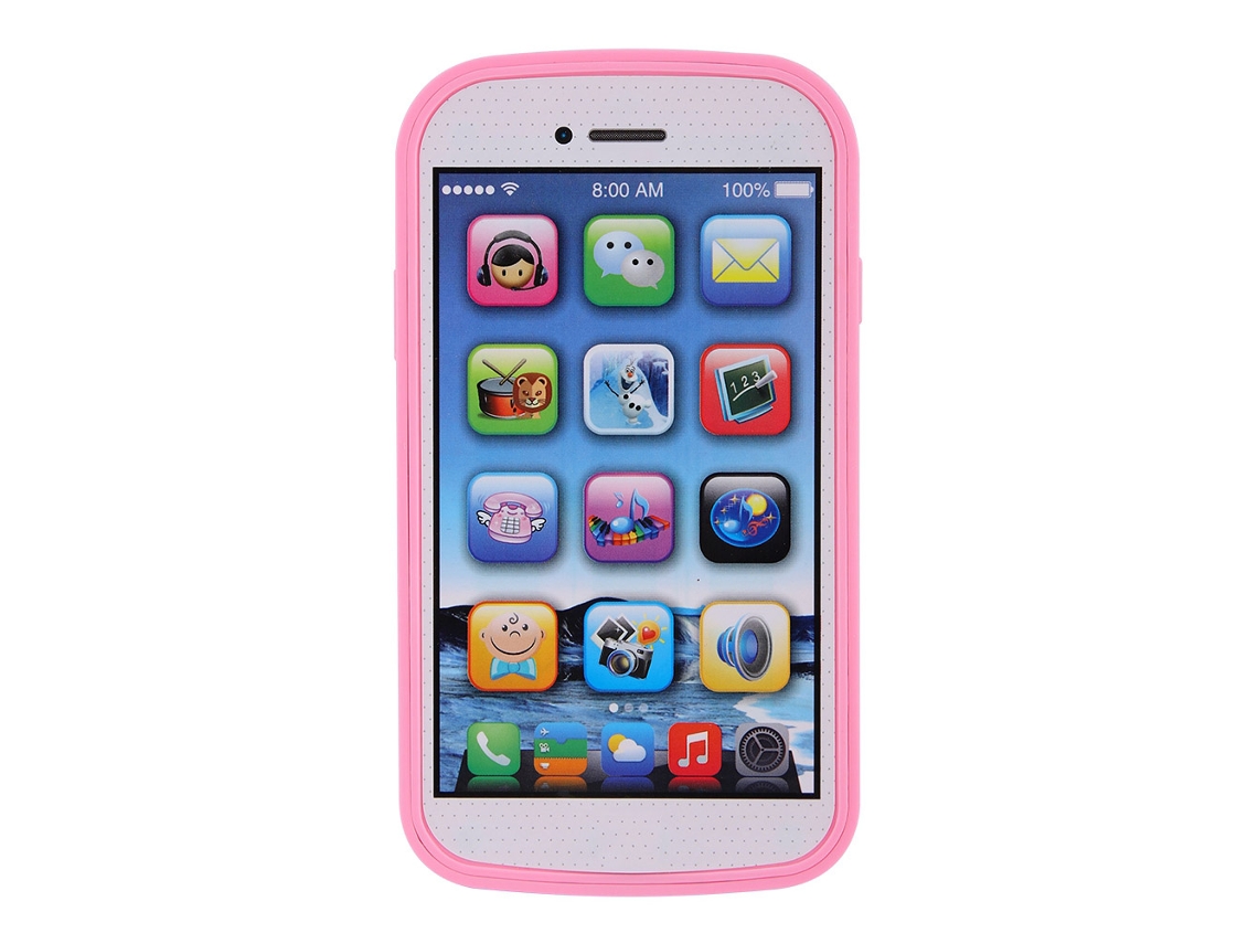 Primerox telefone Educativo Infantil para Aprendizagem de Inglês e Música Brinquedo de Desenvolvimento Infantil Rosa