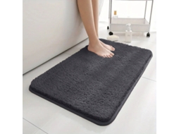 Tapete de Banheiro Superabsorvente e Antiderrapante , Decoração para Casa, Carpete de Pelo Longo. MDUG (cinza Escuro)