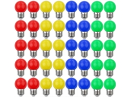 Lâmpadas Led Coloridas E27 3w30w Lâmpada Decorativa E De Design 240 Lúmens Brilvibera