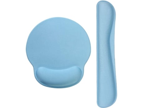 Tapete De Rato Ergonômico Com Teclado Em Gel Suporte Para Pulso Azul
