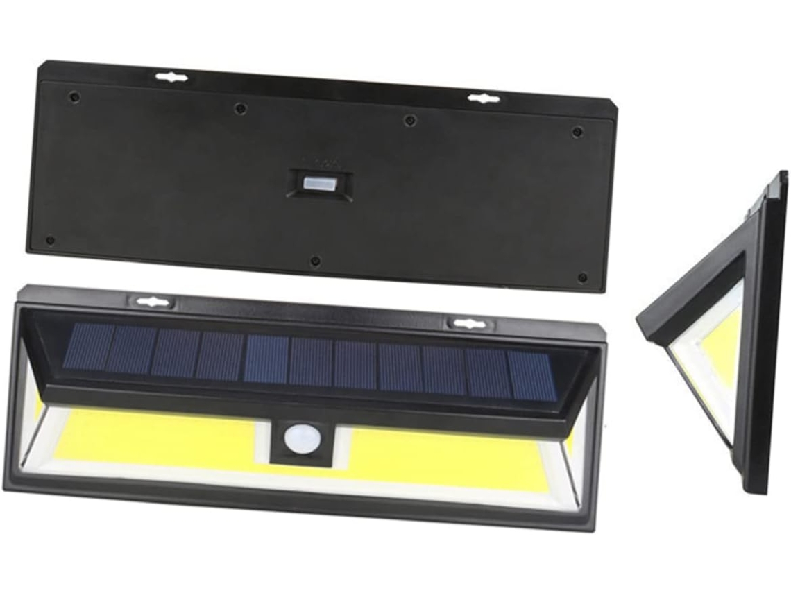 Luz De Emergência Solar Com Sensor Cob Para Parede, Jardim, Porta, Garagem E Segurança Recarregáve Gokoco