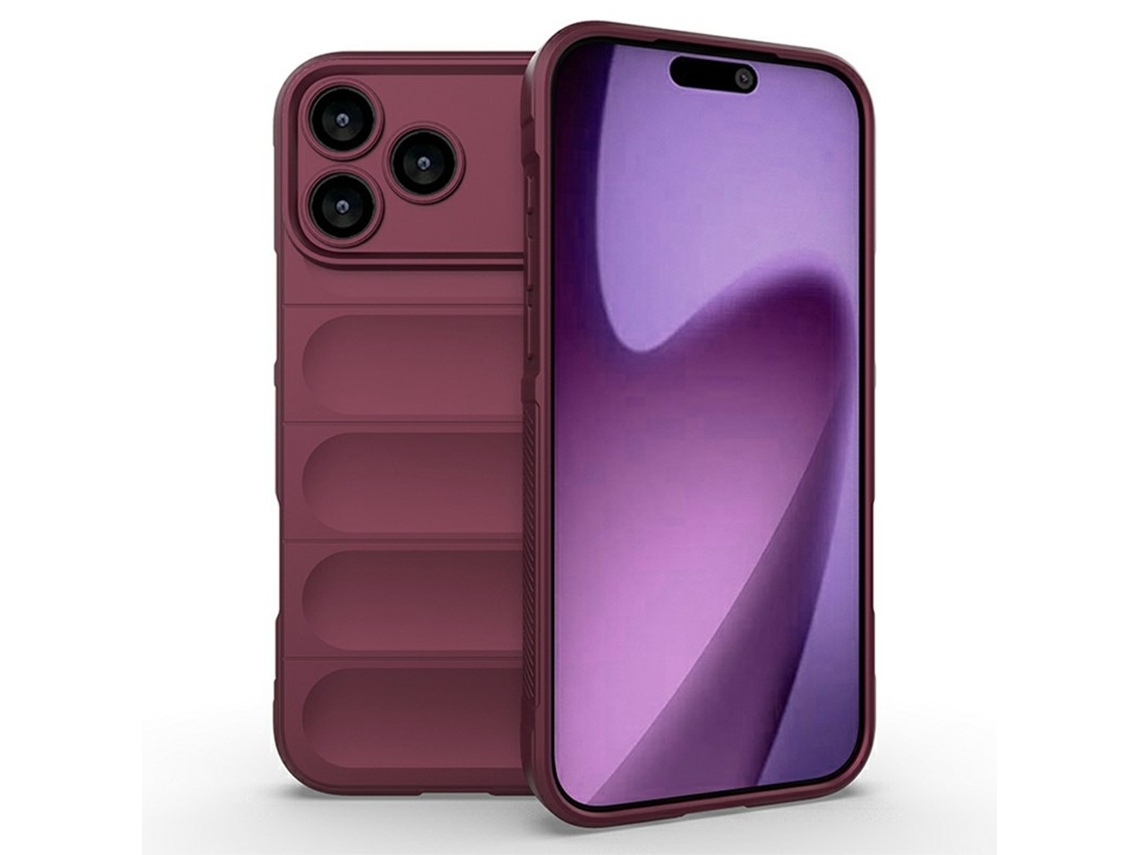 Capa Magic Shield Para Iphone 17 Pro, Cor Borgonha