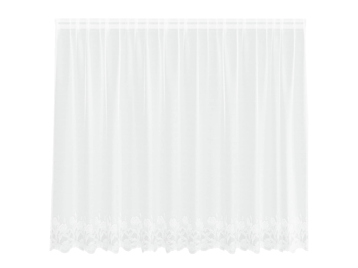 Maison Exclusive - Cortina De Renda Com Cortinas Branco 160 X 300 Cm Poliéster