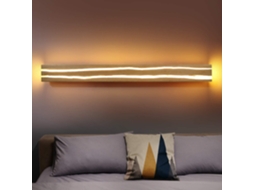 Aplique Led De Parede Nttlife Aplique De Madeira 16w 100cm Nettlife