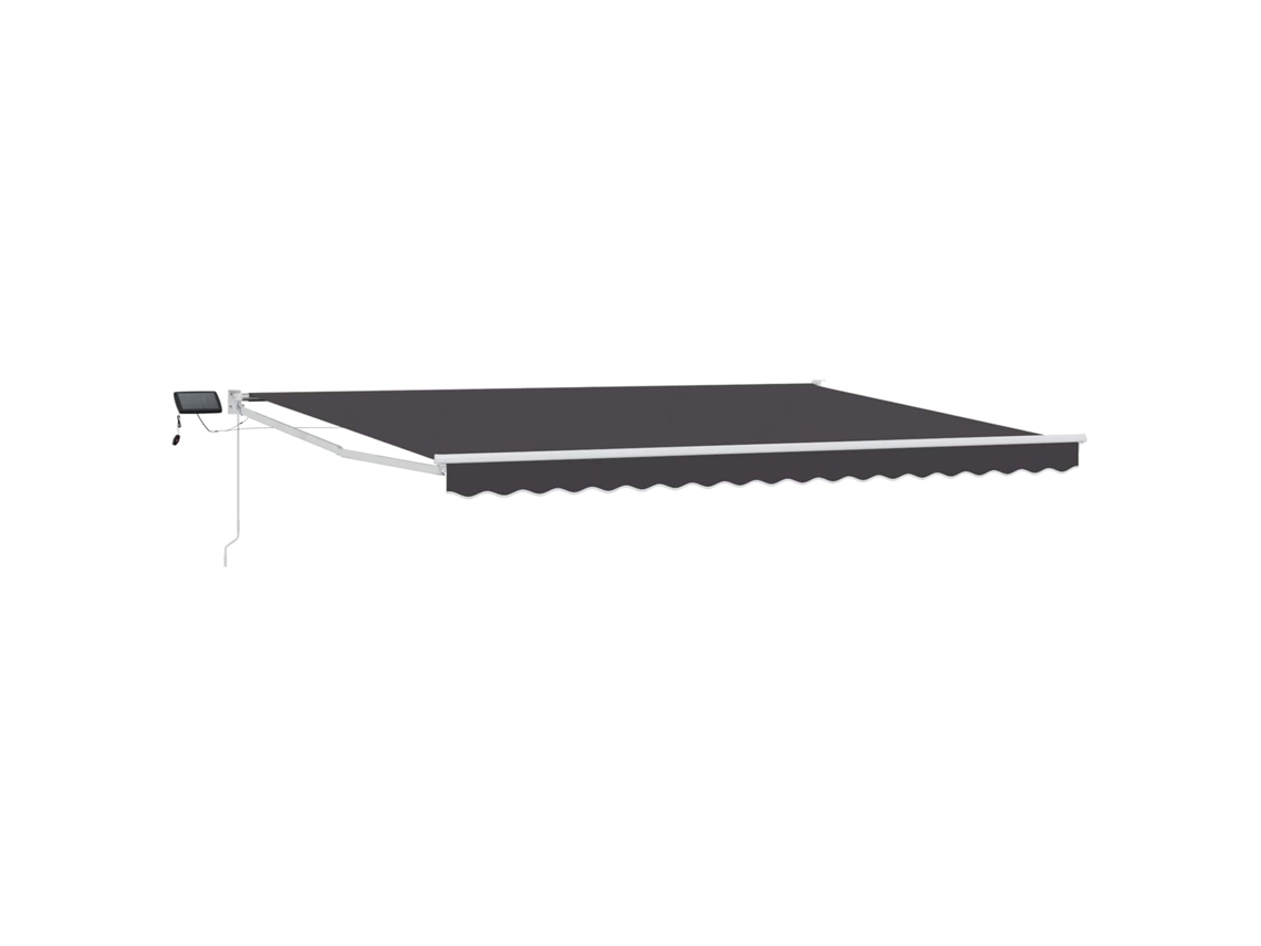 Vidaxl Toldo Retrátil Manual Com Leds Antracite E Branco 4 X 2 M