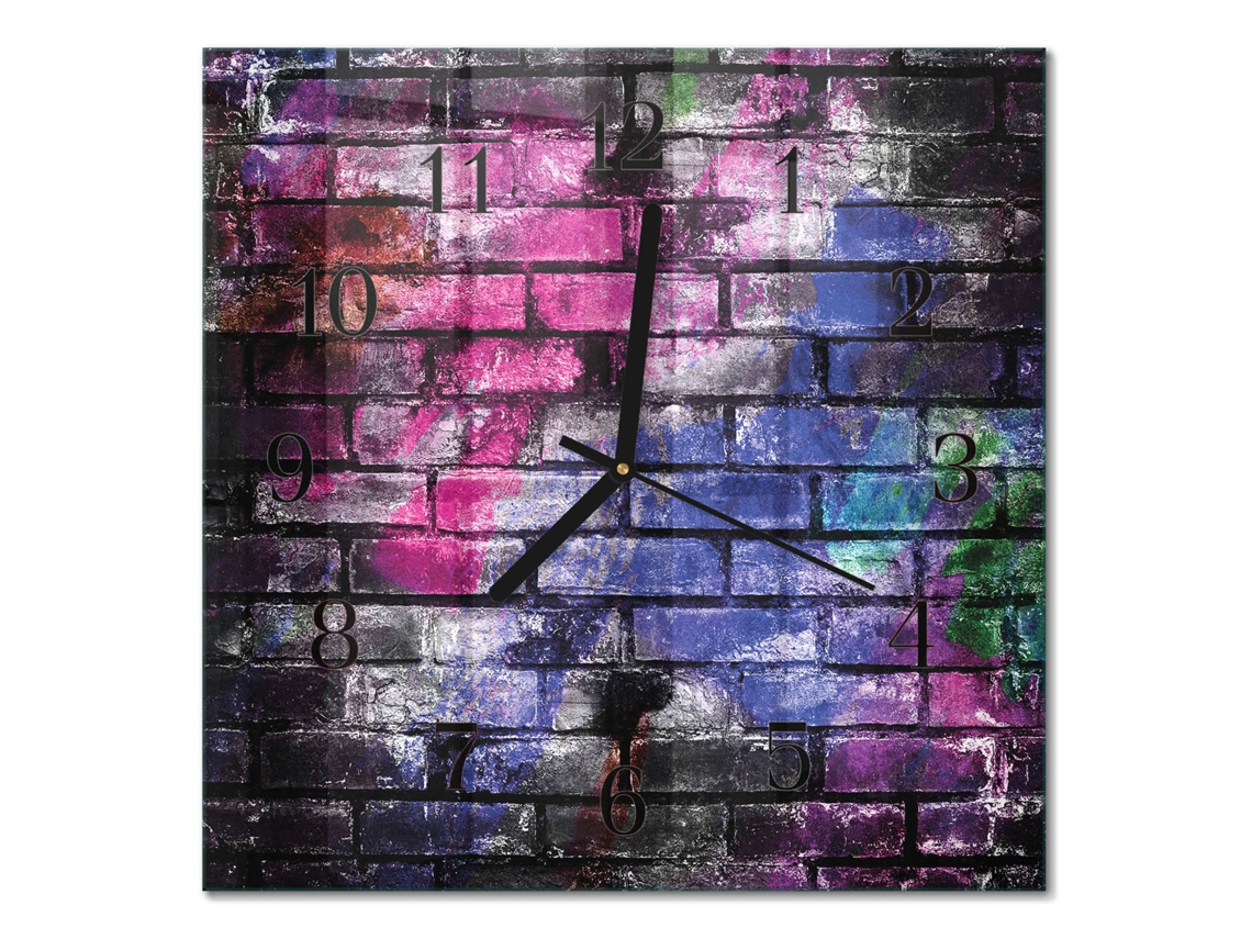 Relógio De Parede De Vidro Cinzento Espelharte (30x30 Cm)