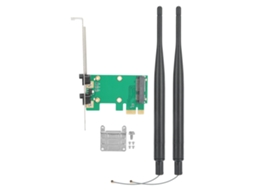 Placa Adaptadora Mini Pcie Para Pcie, Conversor De Rede Wi Fi Sem Fio Para Computador Desktop Com Antena De 6db Aquaforge