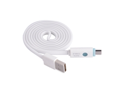 Cabo de Dados Micro Usb com Luz Branco para Smartphones. EOOCOO