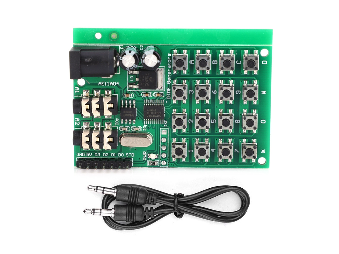 Módulo Gerador De Áudio Dtmf Ae11a04 Transmissor Dual Codificador Placa 5~24vdc