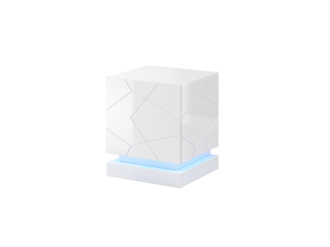 Mesa de Cabeceira CAMA MEBLE Qiu 2 Unidades Branco Madeira Mdf