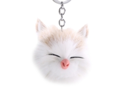 Pingente De Gato Pompom Chaveiro Para Bolsa De Mão