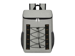 Mochila Térmica Impermeável E À Prova De Vazamentos, Com Grande Capacidade, Ideal Para Piqueniques, Camping E Viagens Ao Ar Livre, Na Cor Cinza.