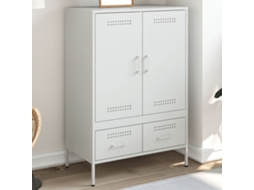 Vidaxl Móvel Alto 68x39x101,5 Cm Aço Branco