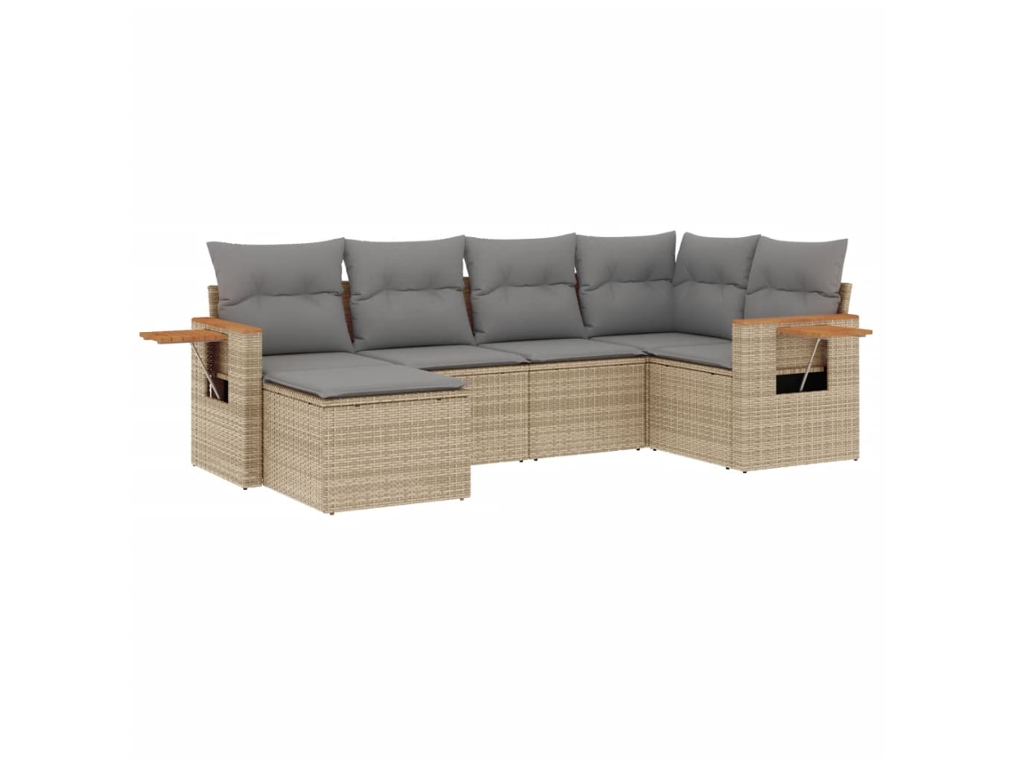 Garden Sofa Set, Garden Sofa Sets Vidaxl Bege Rattan / Vime (n/a)