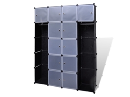 Conjunto 1 Modular Storage,modular Storages Vidaxl Preto Plástico (n/a)