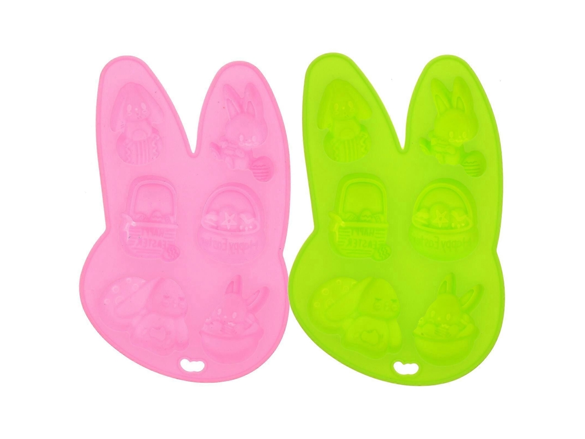 2 Moldes De Silicone Com Elementos De Páscoa, Para Fazer Chocolate E Bolos