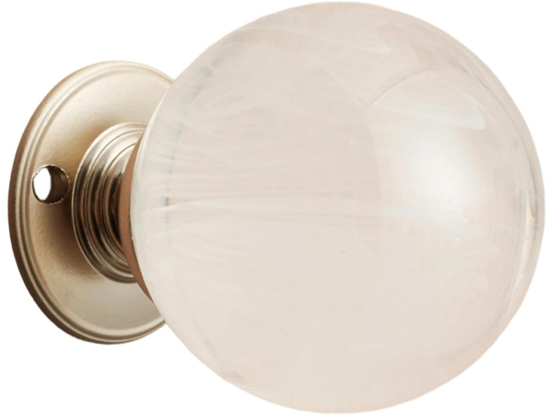 Puxador De Porta Em Resina Com Bolas Cristal Opacas Para Decoração Elegante, Pega Confortável, Fácil De Instalar E