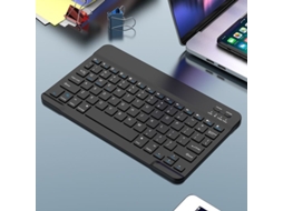 Teclado HEXINYIGJLY Bluetooth Ultra Fino 78 Teclas, Silencioso, Usb C, Preto para iPad