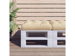 Vidaxl Almofadão P/ Sofá Paletes 60x60x12 Cm Tecido Bege