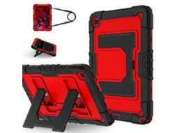 Capa Hengrongshen para Samsung Galaxy Tab A9, capa de silicone antiderrapante para tablet, preta/vermelha