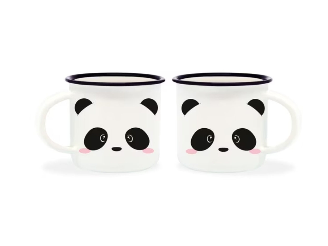 Conjunto 2 Chávenas De Café Panda Legami