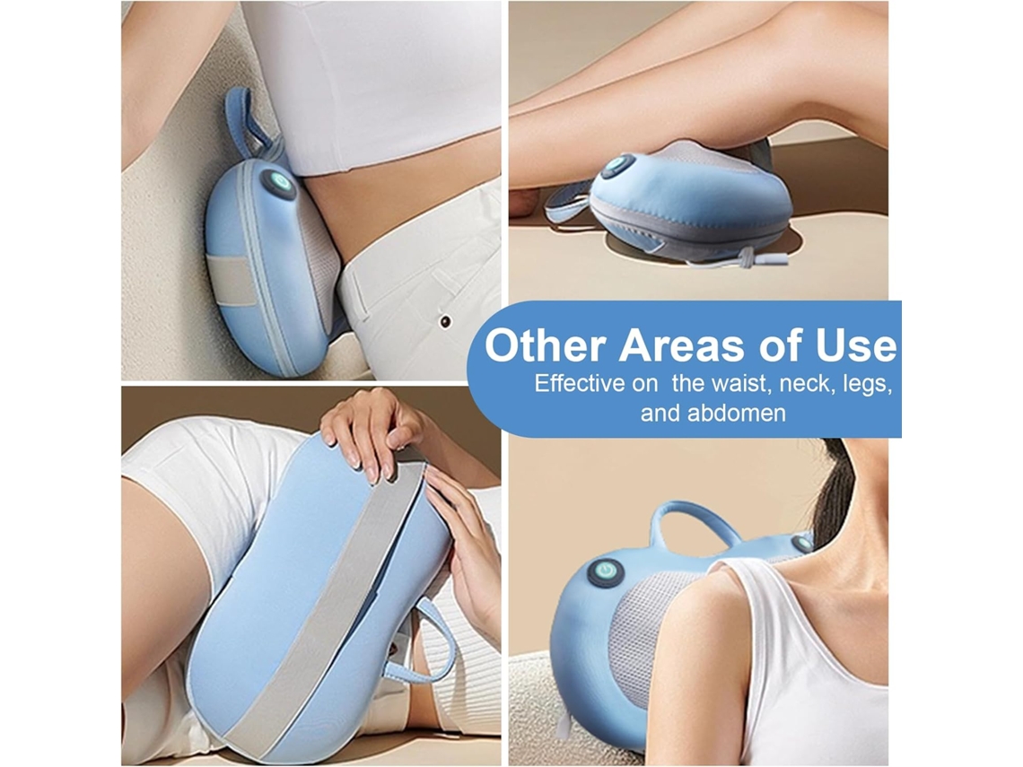 Massageador De Pescoço Para Alívio Da Dor Massageador Shiatsu De Tecido Profundo Com Calor E Almofada Elétrica Aquaforge (azul)