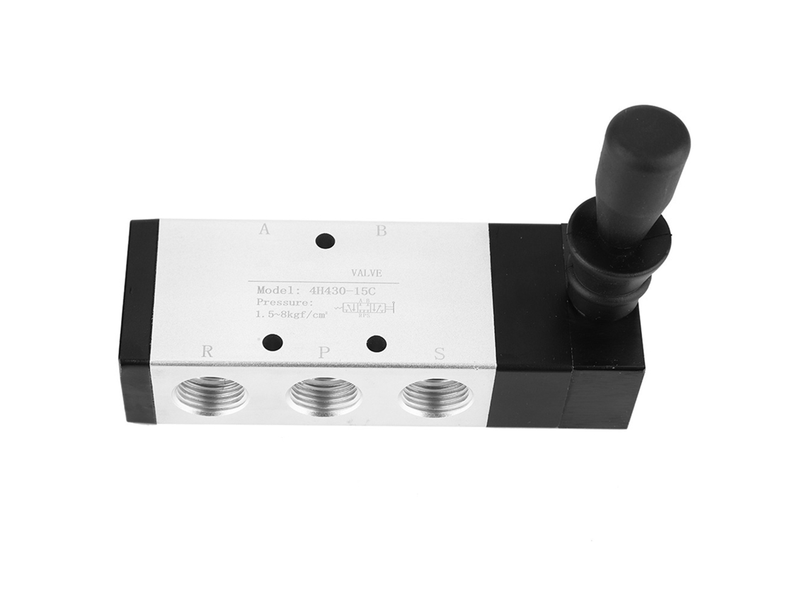 Válvula Pneumática Manual De Controle 5 Portas 3 Posições Alavanca Mão 4h430-15 0~0.8mpa