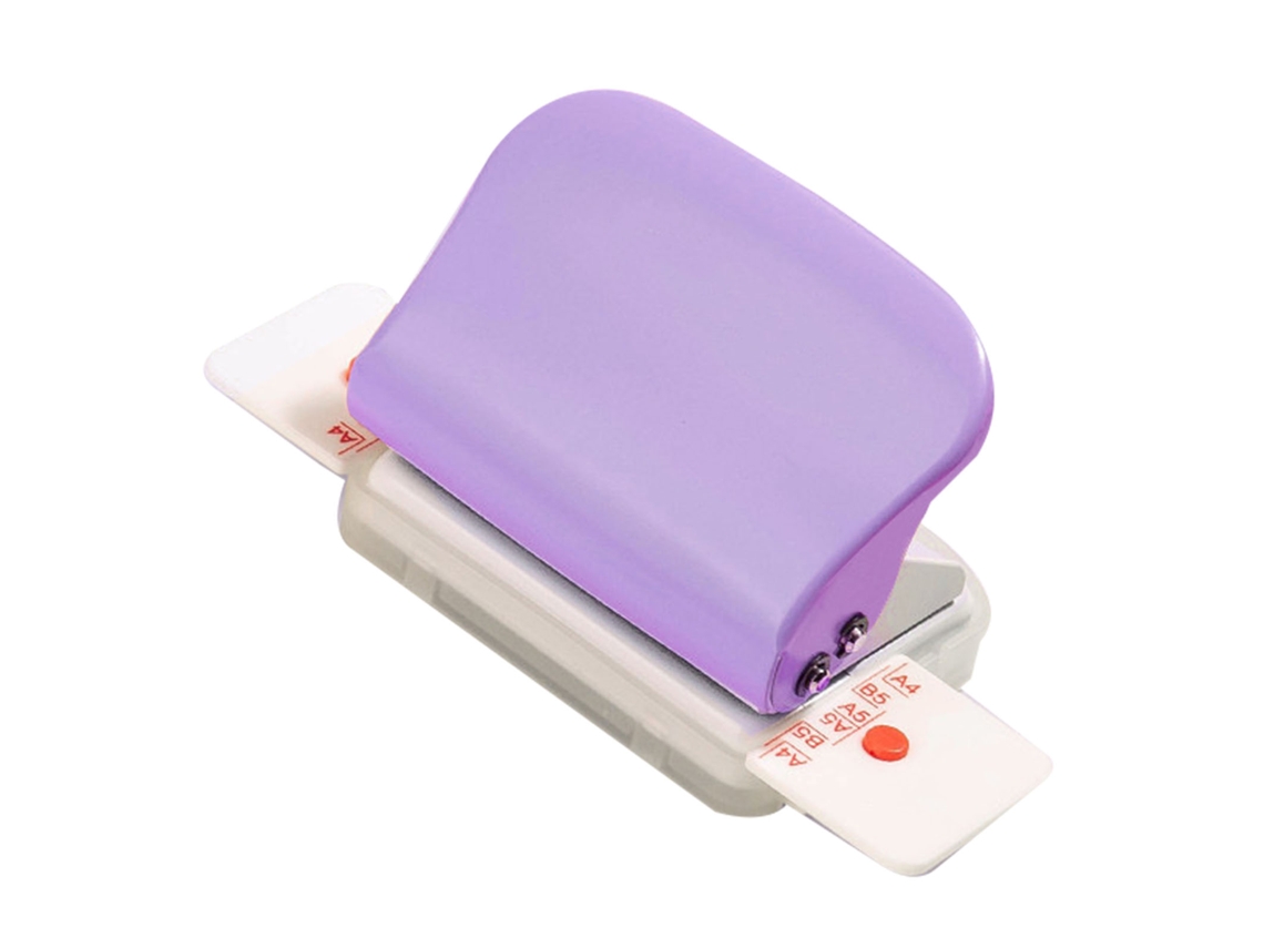 Máquina De Encadernar Mini Manual Rápida Precisa Con Espirales Para Oficina Escuela Hogar Morado