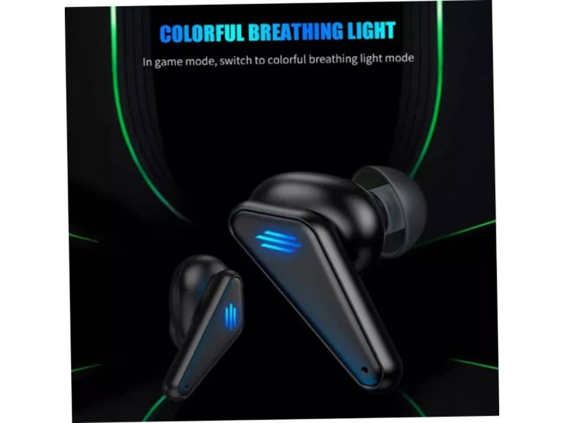 Auriculares Bluetooth True Wireless para Jogos Latência Ultra Baixa  Microfone Embutidopara Pc Mobile Gamers Preto