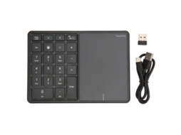 Aetheria teclado Numérico Sem Fio 22 Teclas com Touchpad Design Ergonomico Modo Duplo Bt e 2.4g