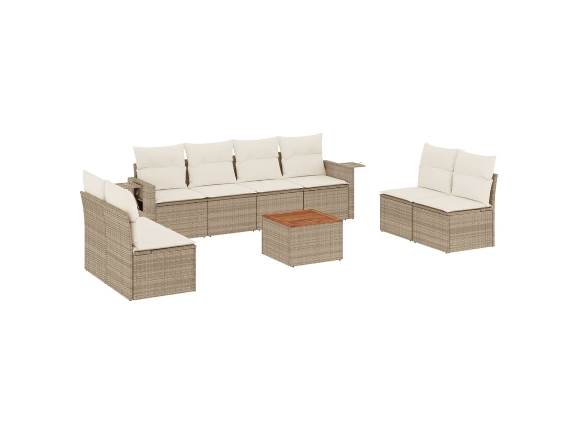 Garden Sofa Set, Garden Sofa Sets Vidaxl Bege Rattan / Vime (n/a)
