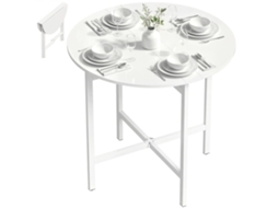 Mesa De Jantar Dobrável, Extensível Que Economiza Espaço, Branca
