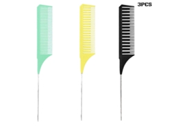 Tamanhos De Pente De Laço Escovas De Tintura De Cabelo Profissional Antiestático Pente De Dentes De Cabeleireiro Brilvibera