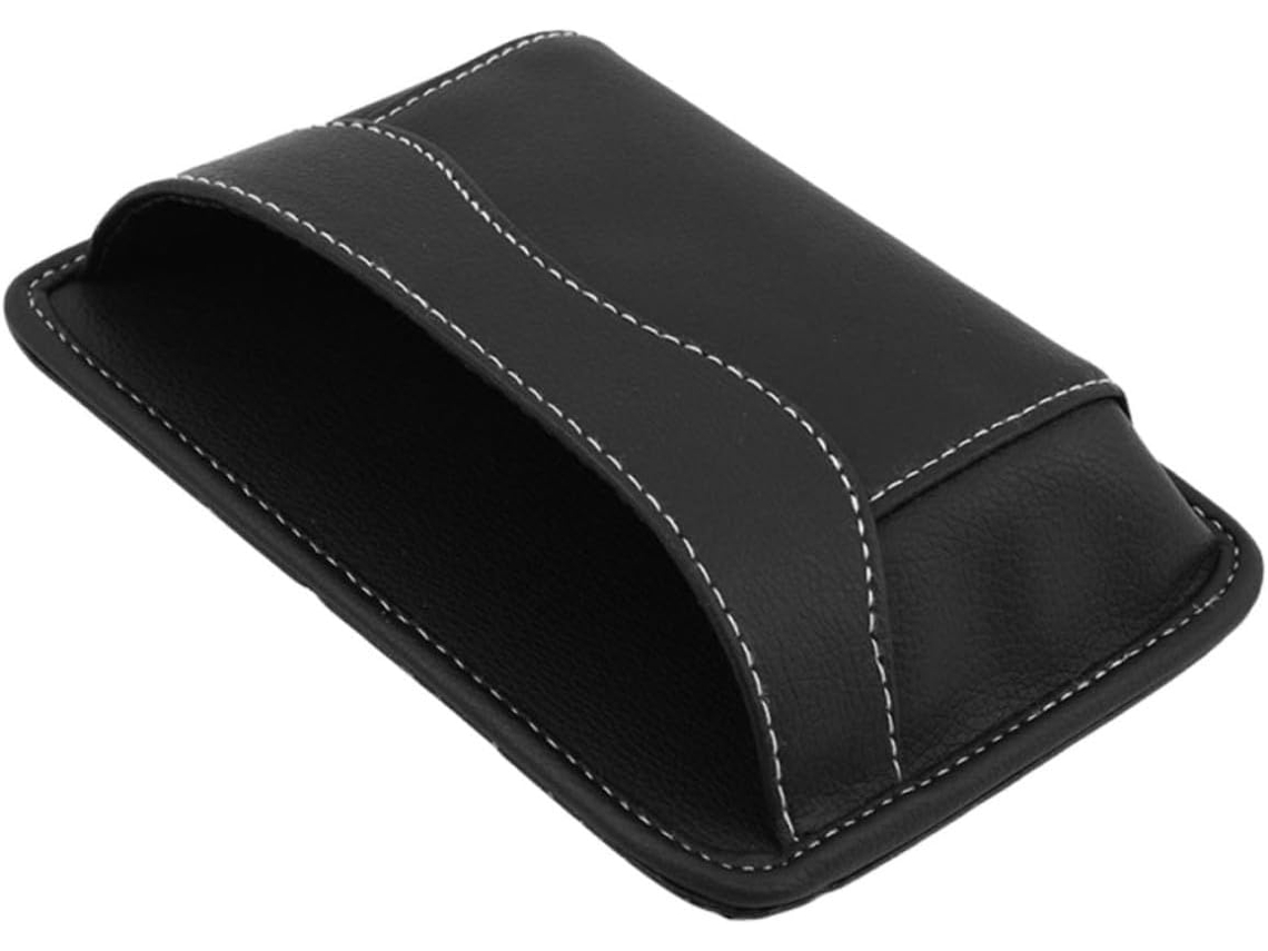 Bolsa Organizadora De Couro Pu Preto Para Painel E Console Do Carro