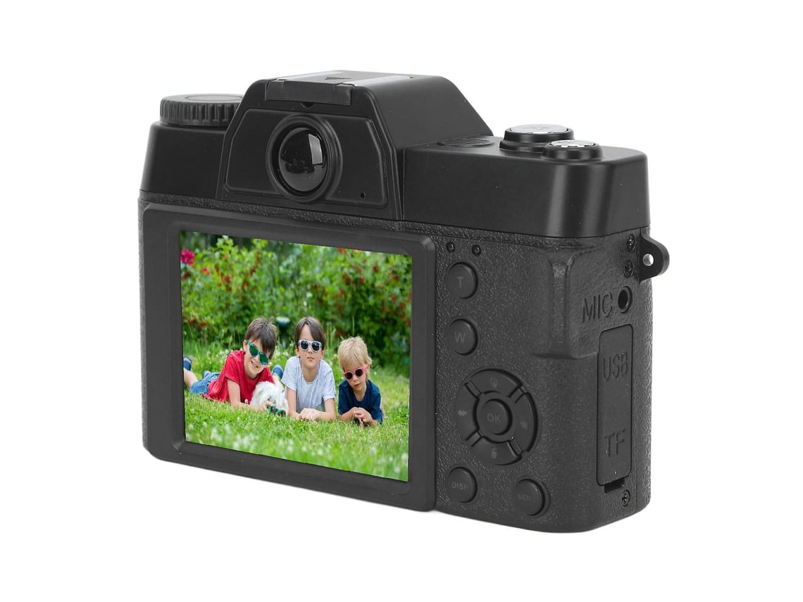 Câmera De Vlog De 48 Mp Com Gravação Em 4k, Zoom De 16x, Tela Ips De 3 Polegadas E Bateria De 1500 Mah.
