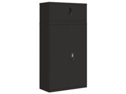 Arquivador 90x40x180 Cm Aço Preto MAISON EXCLUSIVE