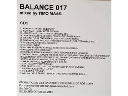 CD Timo Maas - Balance 017