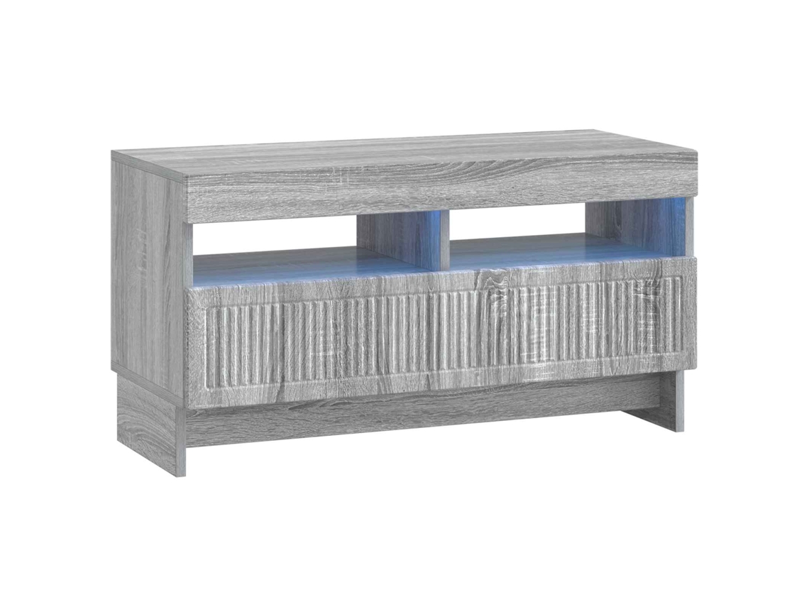 Vidaxl Gabinete De Tv Led Sonoma Cinzento Derivados De Madeira